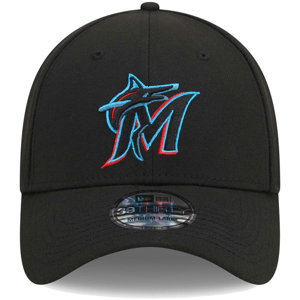 Miami Marlins Logo 39THIRTY Flex Hat Black | New Era