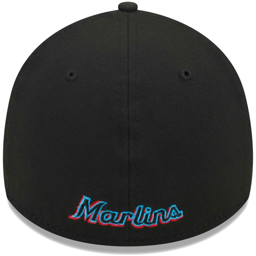 Miami Marlins Logo 39THIRTY Flex Hat Black | New Era