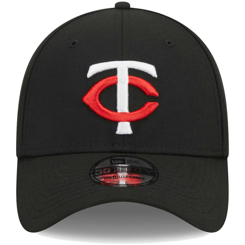 Minnesota Twins Logo 39THIRTY Flex Hat Black | New Era