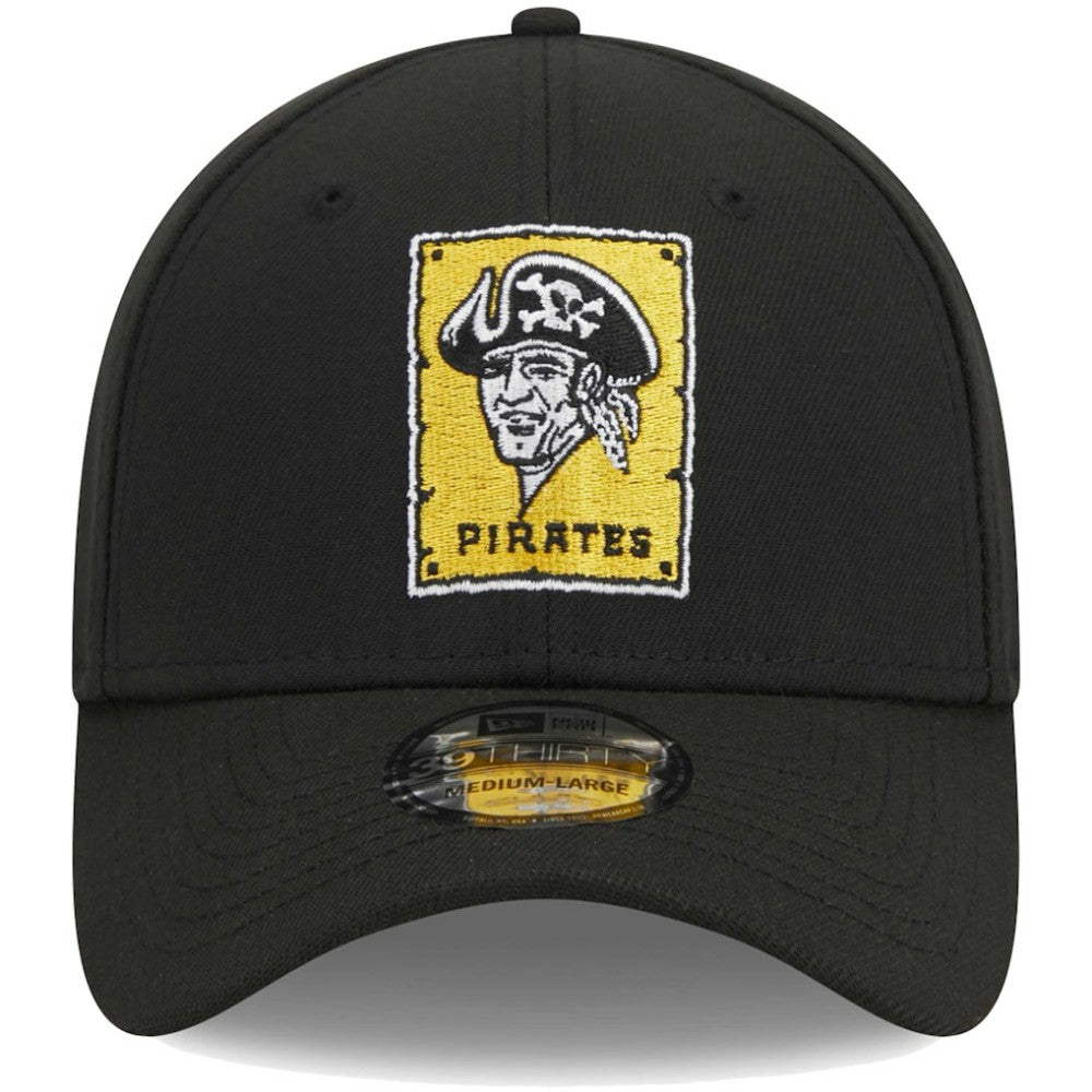Pittsburgh Pirates Logo 39THIRTY Flex Hat Black | New Era