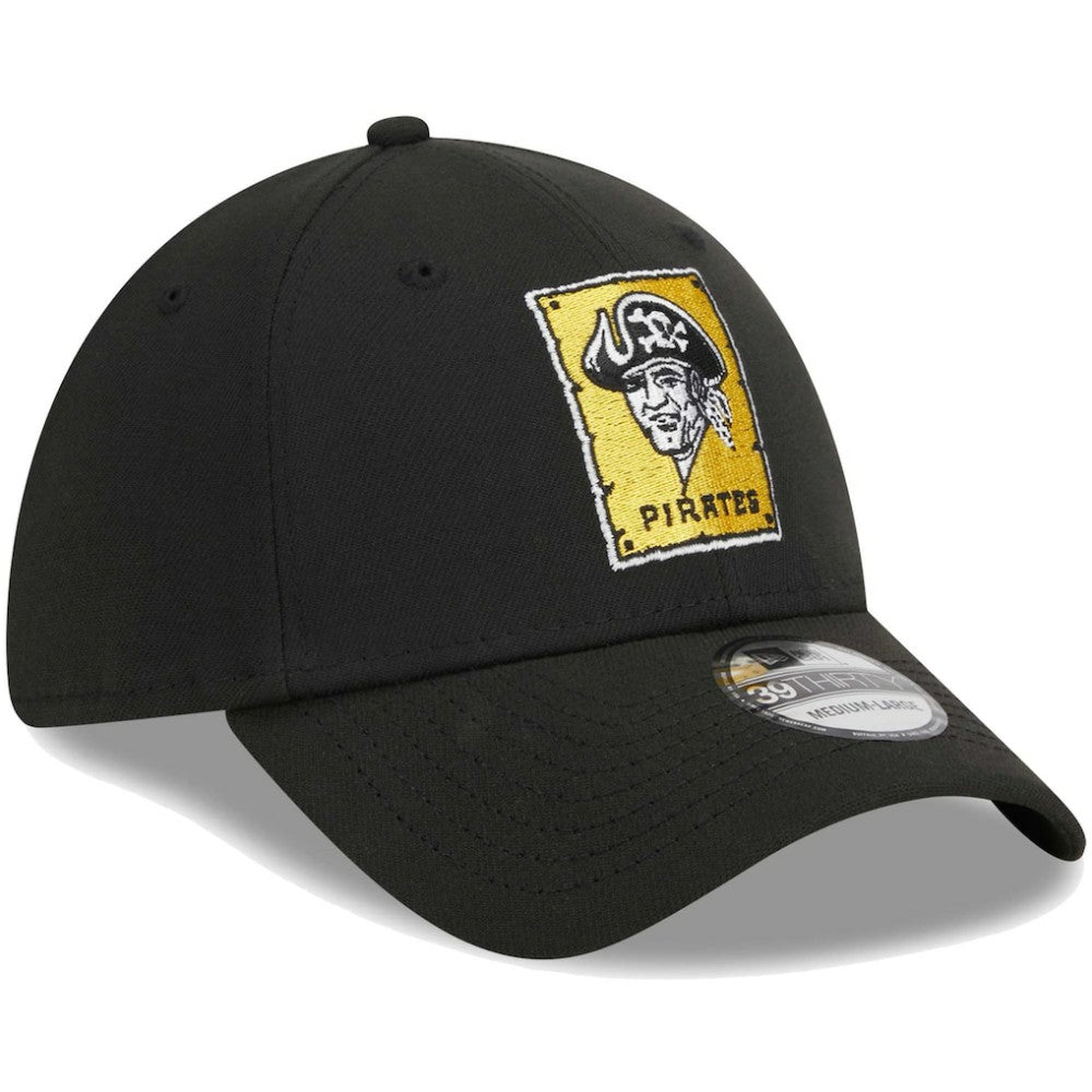 Pittsburgh Pirates Logo 39THIRTY Flex Hat Black | New Era