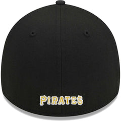 Pittsburgh Pirates Logo 39THIRTY Flex Hat Black | New Era
