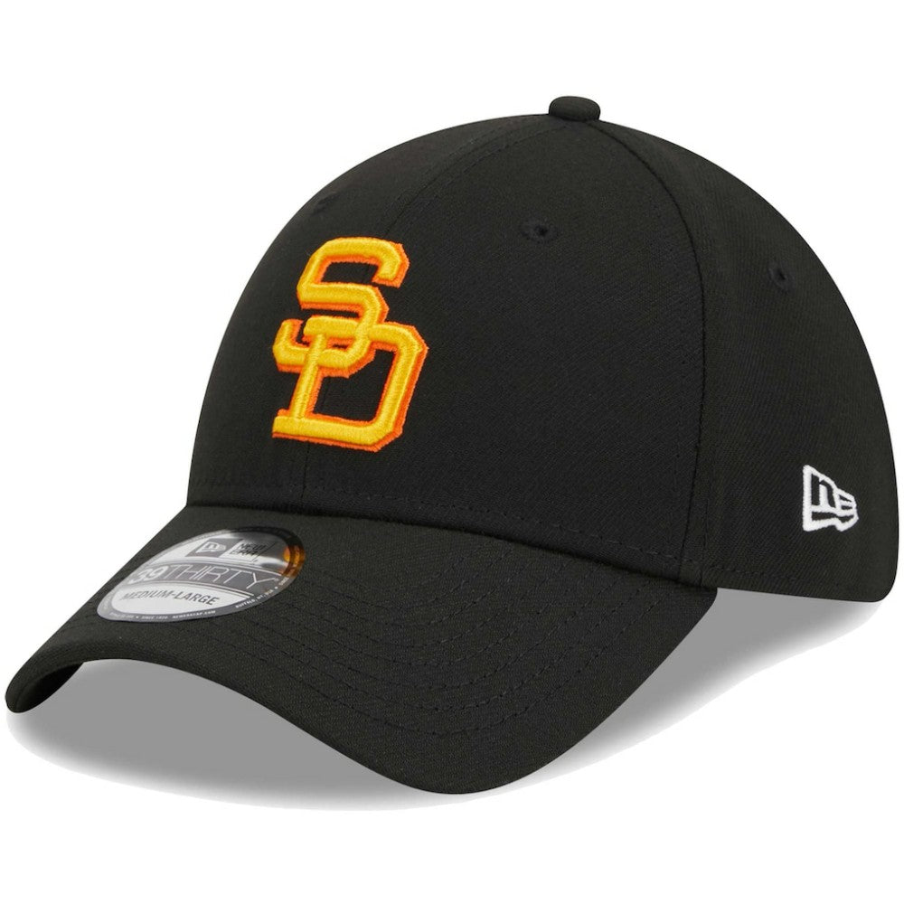 San Diego Padres Logo 39THIRTY Flex Hat Black | New Era