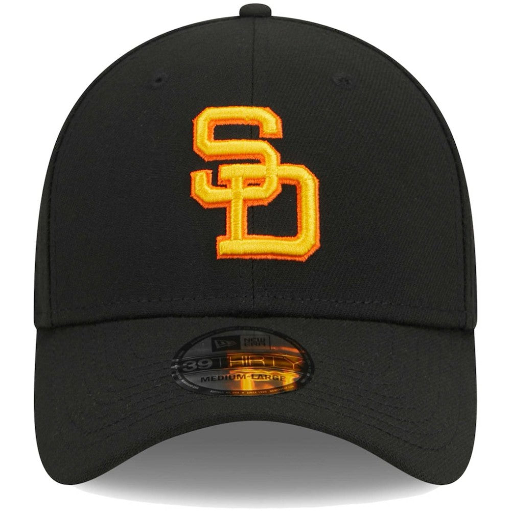 San Diego Padres Logo 39THIRTY Flex Hat Black | New Era
