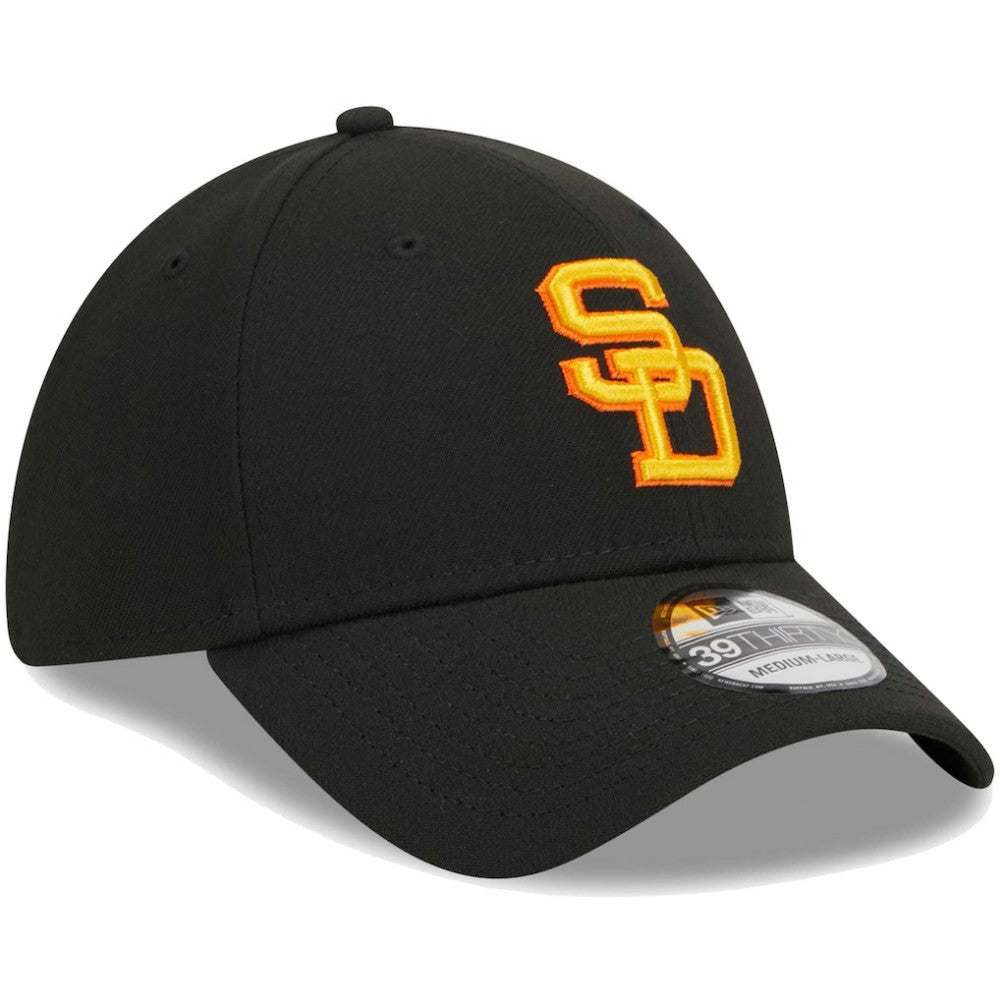 San Diego Padres Logo 39THIRTY Flex Hat Black | New Era