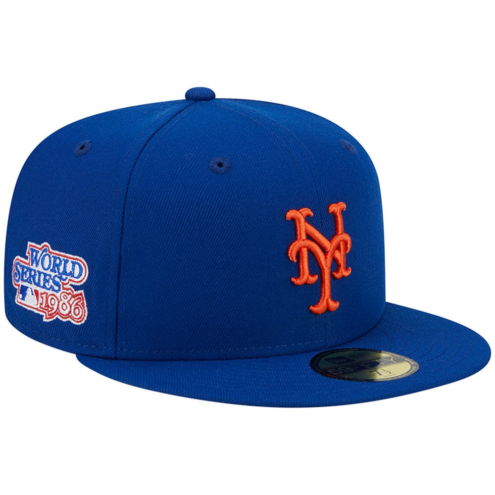 New York Mets  1986 World Series Team Color 59FIFTY Fitted Hat Royal | New Era