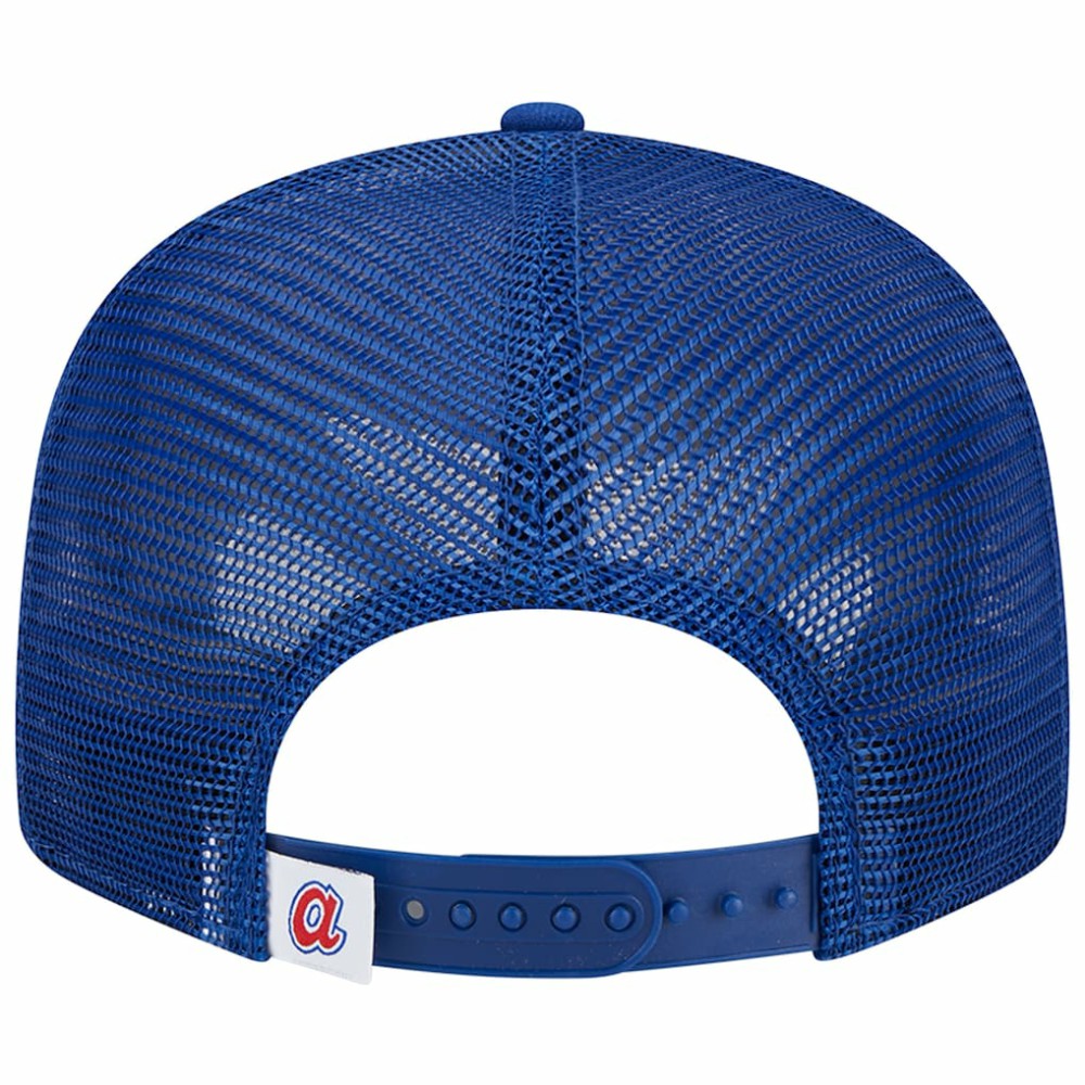 Atlanta Braves Cooperstown Collection Team Color Trucker 9FIFTY Snapback Hat Royal | New Era