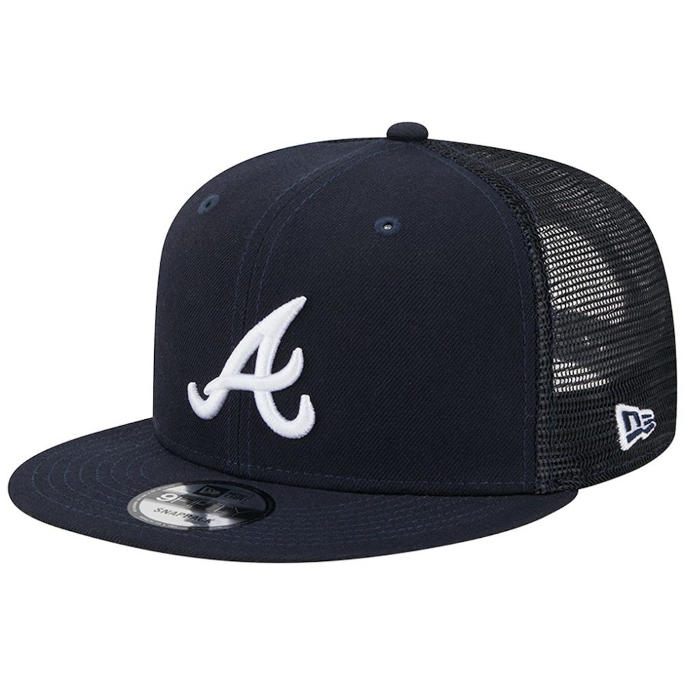 Atlanta Braves Team Color Trucker 9FIFTY Snapback Hat Navy | New Era