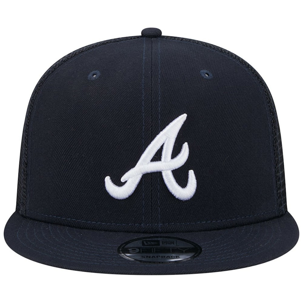 Atlanta Braves Team Color Trucker 9FIFTY Snapback Hat Navy | New Era