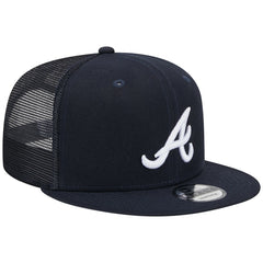 Atlanta Braves Team Color Trucker 9FIFTY Snapback Hat Navy | New Era
