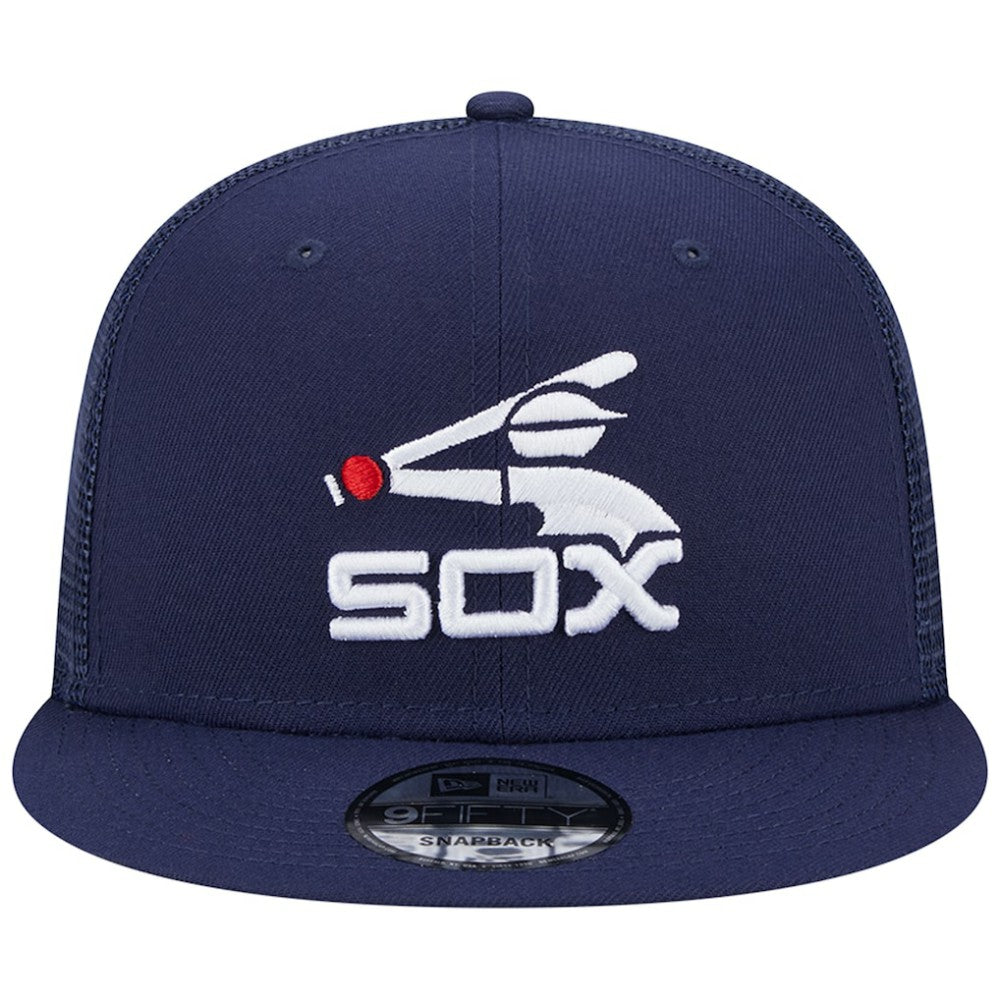 Chicago White Sox Cooperstown Collection Team Color Trucker 9FIFTY Snapback Hat Navy | New Era