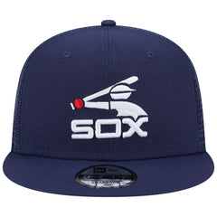 Chicago White Sox Cooperstown Collection Team Color Trucker 9FIFTY Snapback Hat Navy | New Era