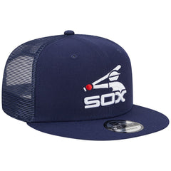 Chicago White Sox Cooperstown Collection Team Color Trucker 9FIFTY Snapback Hat Navy | New Era