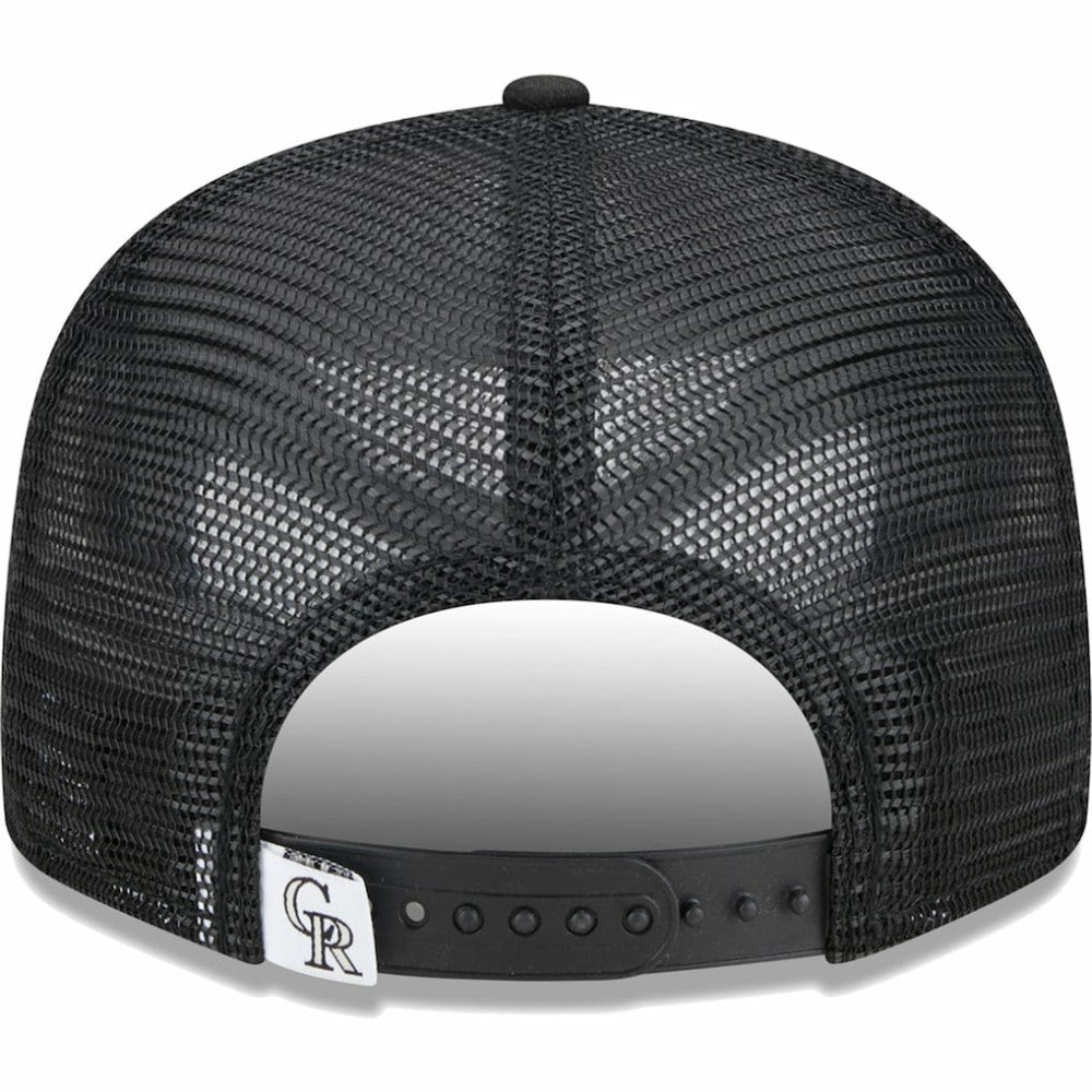 Colorado Rockies Team Color Trucker 9FIFTY Snapback Hat Black | New Era