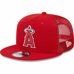 Los Angeles Angels Team Color Trucker 9FIFTY Snapback Hat Red | New Era