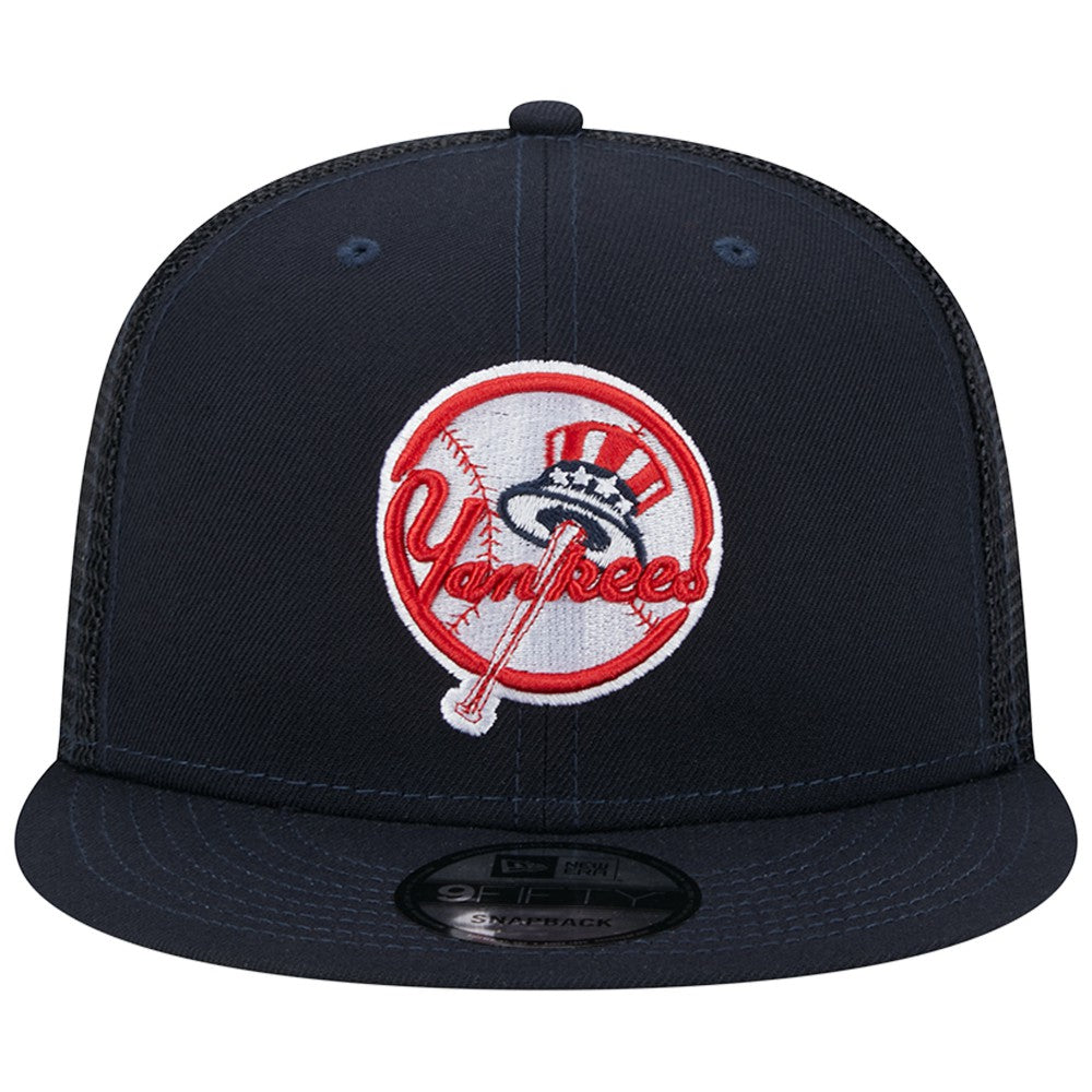 New York Yankees Team Color Trucker 9FIFTY Snapback Hat Navy | New Era
