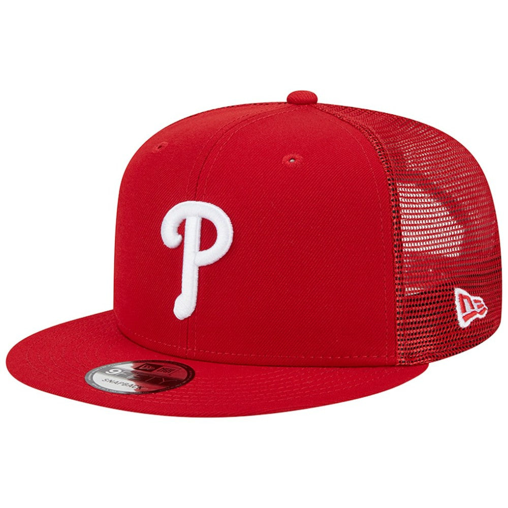 Philadelphia Phillies Team Color Trucker 9FIFTY Snapback Hat Red | New Era