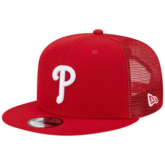 Philadelphia Phillies Team Color Trucker 9FIFTY Snapback Hat Red | New Era