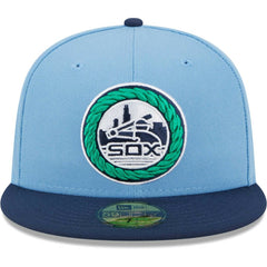 Chicago White Sox Green Undervisor 59FIFTY Fitted Hat Light Blue/Navy | New Era