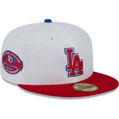Los Angeles Dodgers Undervisor 59FIFTY Fitted Hat White/Red | New Era