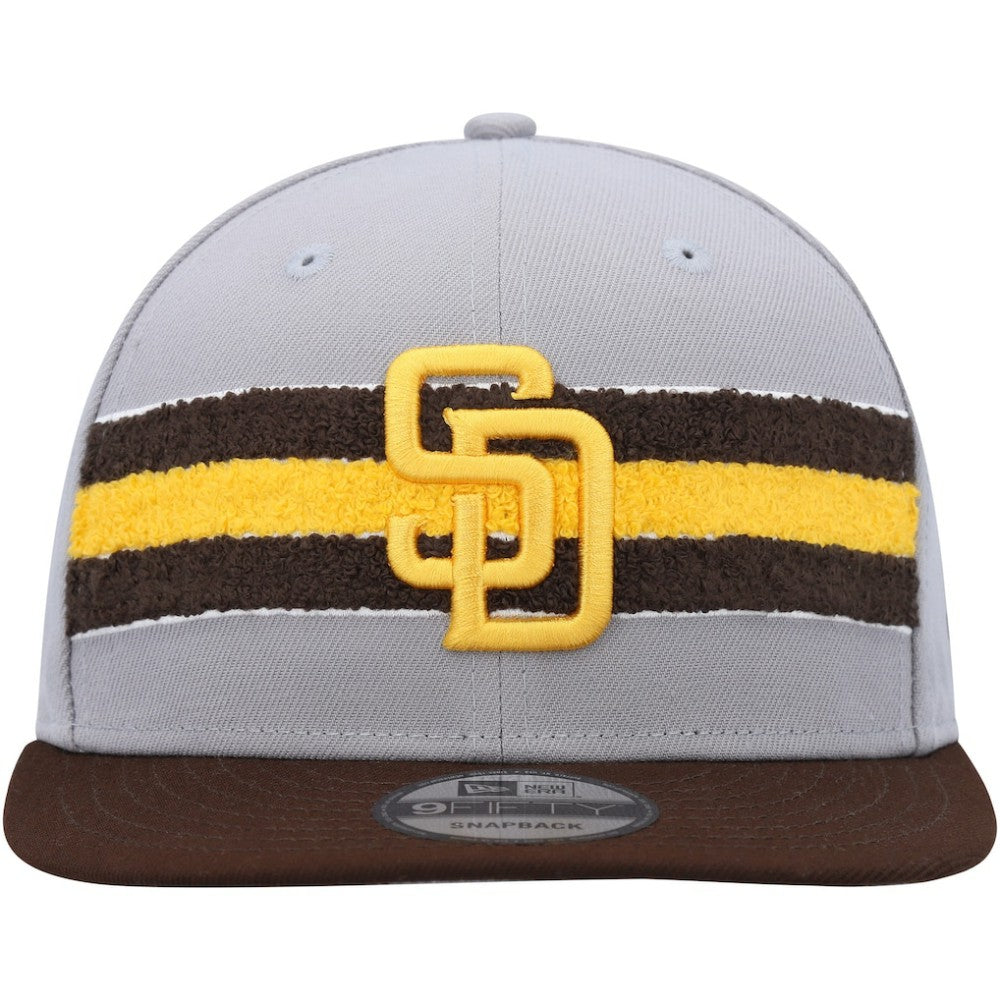 San Diego Padres Band 9FIFTY Snapback Hat Gray/Brown | New Era