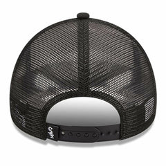 Chicago White Sox Stacked A-Frame Trucker 9FORTY Adjustable Hat White/Black | New Era