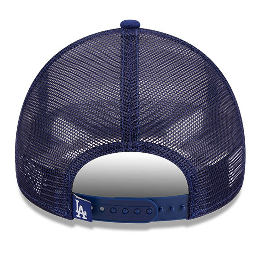 Los Angeles Dodgers Stacked A-Frame Trucker 9FORTY Adjustable Hat White/Royal | New Era