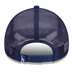 Los Angeles Dodgers Stacked A-Frame Trucker 9FORTY Adjustable Hat White/Royal | New Era