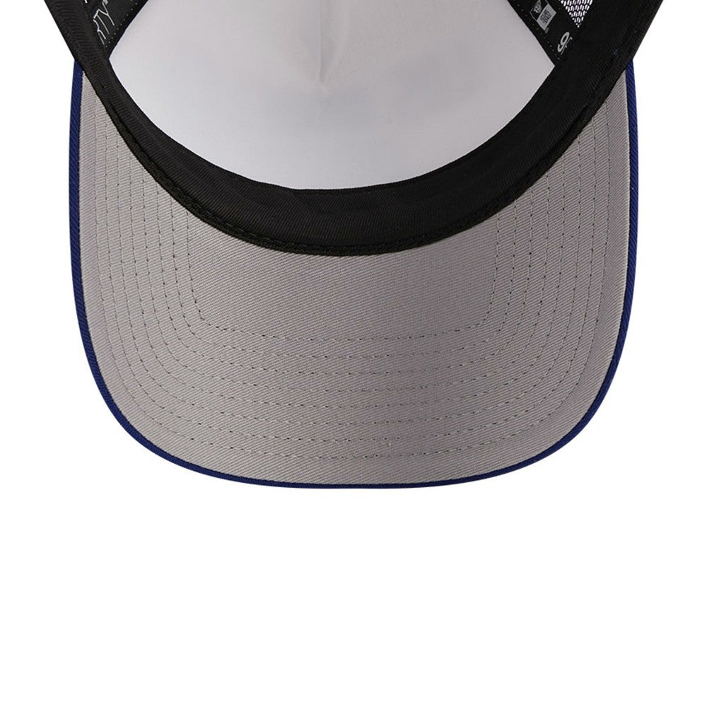 Los Angeles Dodgers Stacked A-Frame Trucker 9FORTY Adjustable Hat White/Royal | New Era