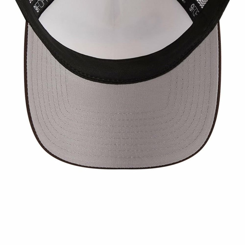 San Diego Padres Stacked A-Frame Trucker 9FORTY Adjustable Hat White/Brown | New Era