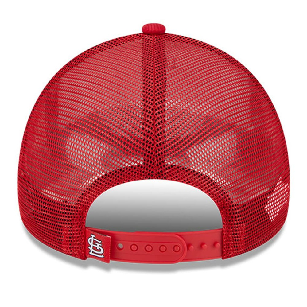 St. Louis Cardinals Stacked A-Frame Trucker 9FORTY Adjustable Hat White/Red | New Era