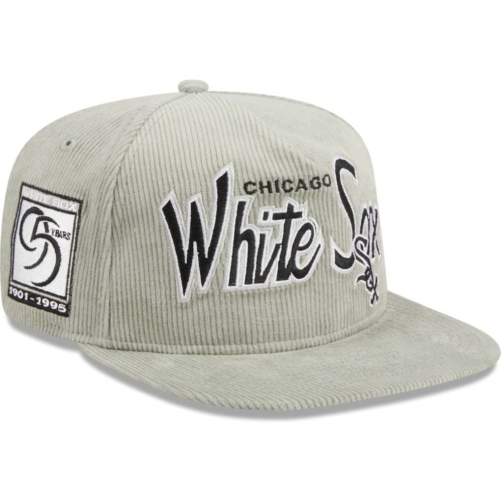 Chicago White Sox Corduroy Golfer Adjustable Hat Gray | New Era