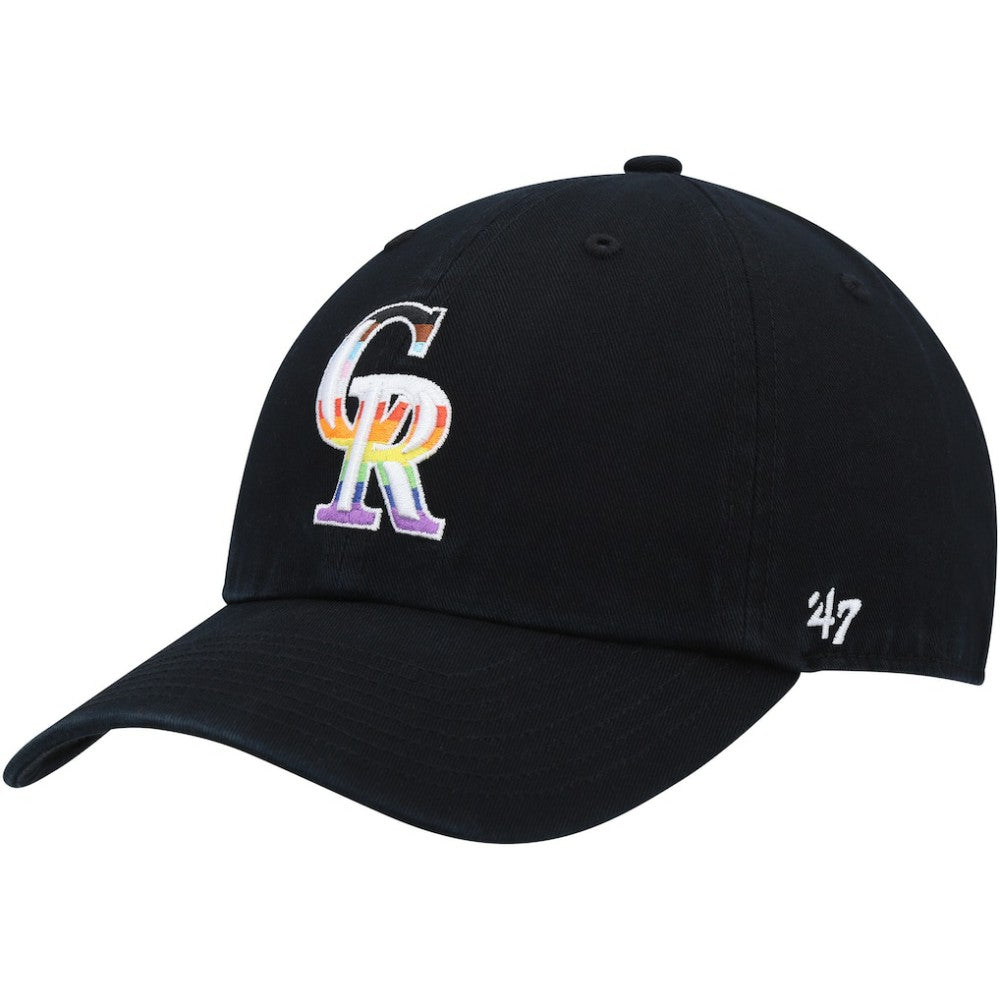 Colorado Rockies Team Pride Clean Up Adjustable Hat Black | 47 brand