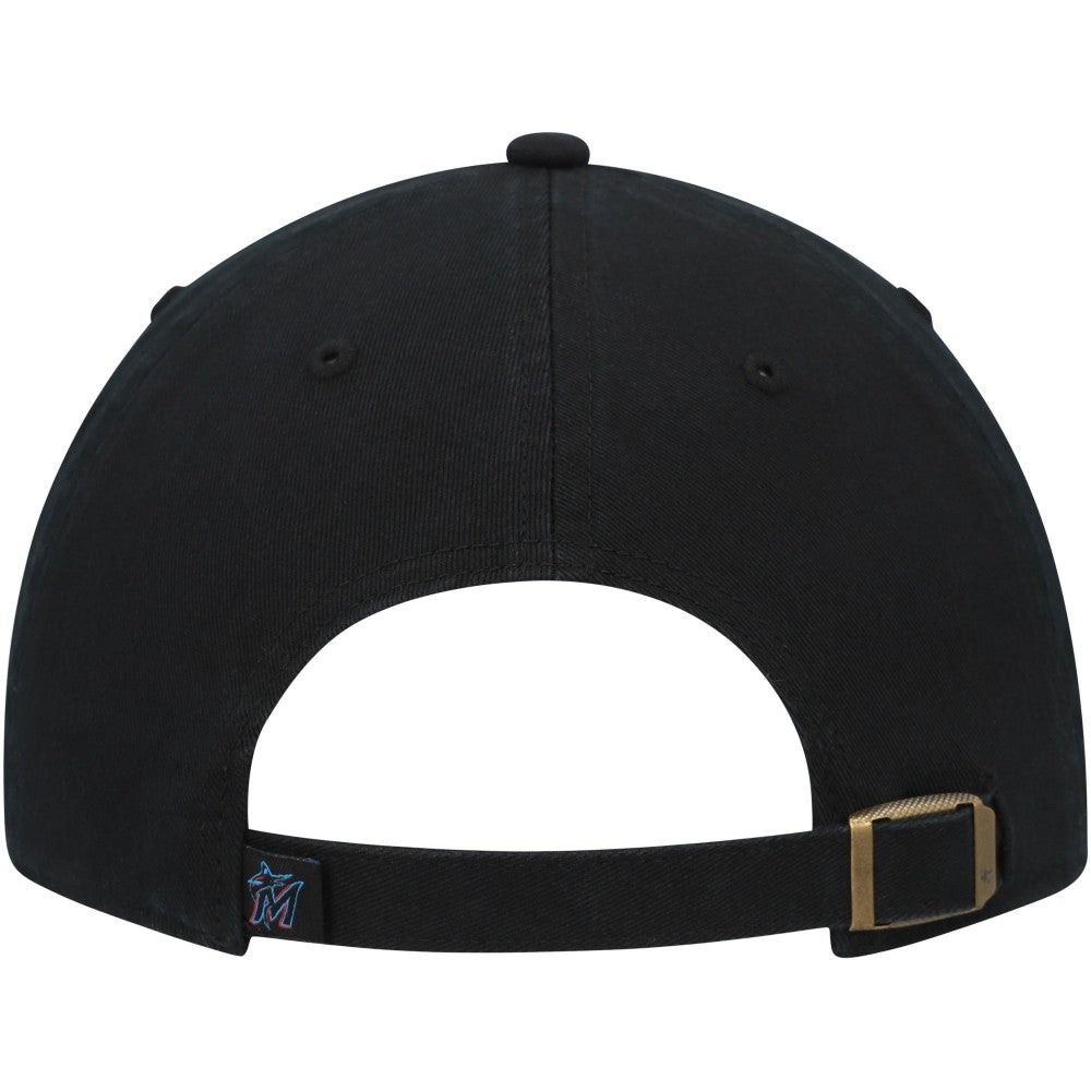 Miami Marlins Team Pride Clean Up Adjustable Hat Black | 47 brand