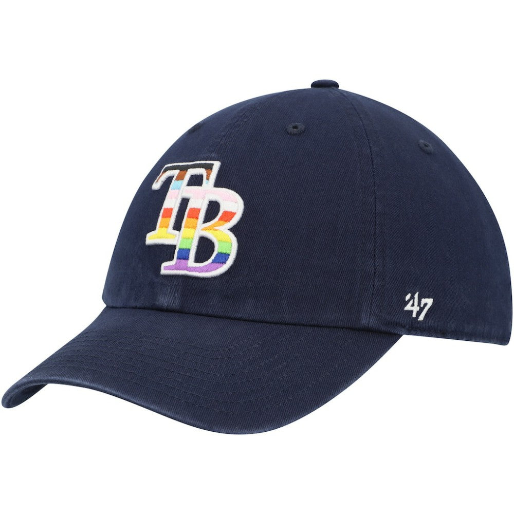 Tampa Bay Rays Team Pride Clean Up Adjustable Hat Navy | 47 brand
