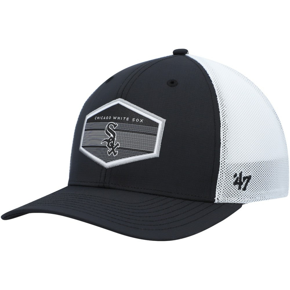 Chicago White Sox Burgess Trucker Snapback Hat Black/White | 47 brand