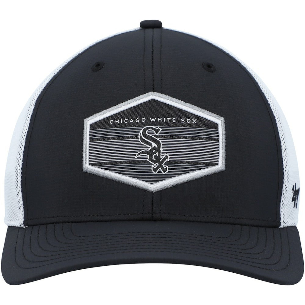 Chicago White Sox Burgess Trucker Snapback Hat Black/White | 47 brand