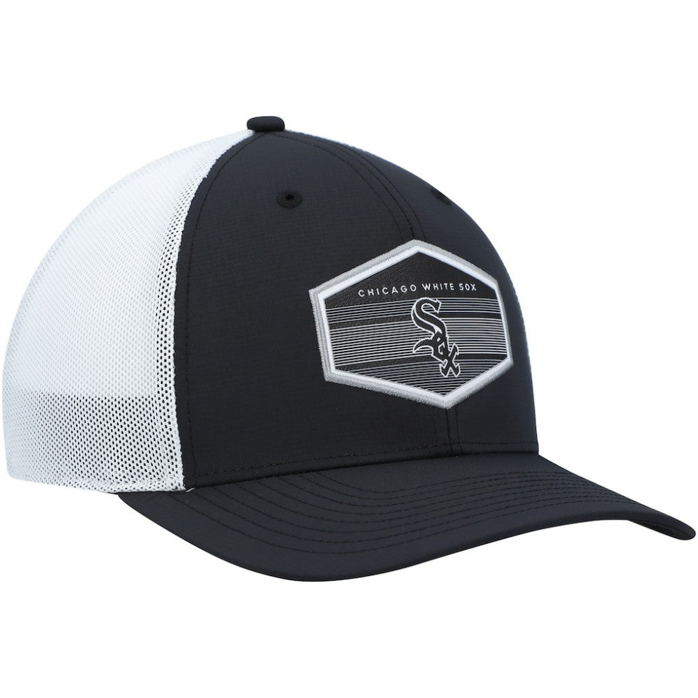 Chicago White Sox Burgess Trucker Snapback Hat Black/White | 47 brand
