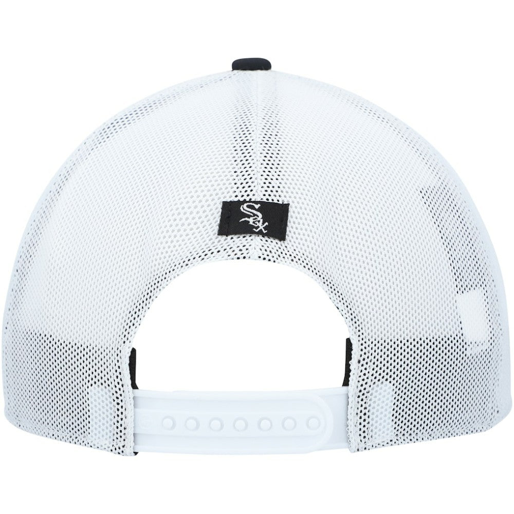 Chicago White Sox Burgess Trucker Snapback Hat Black/White | 47 brand