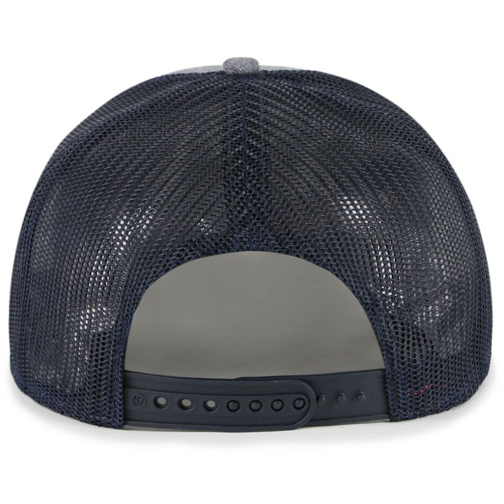 New York Yankees Slate Trucker Snapback Hat Charcoal/Navy | 47 brand