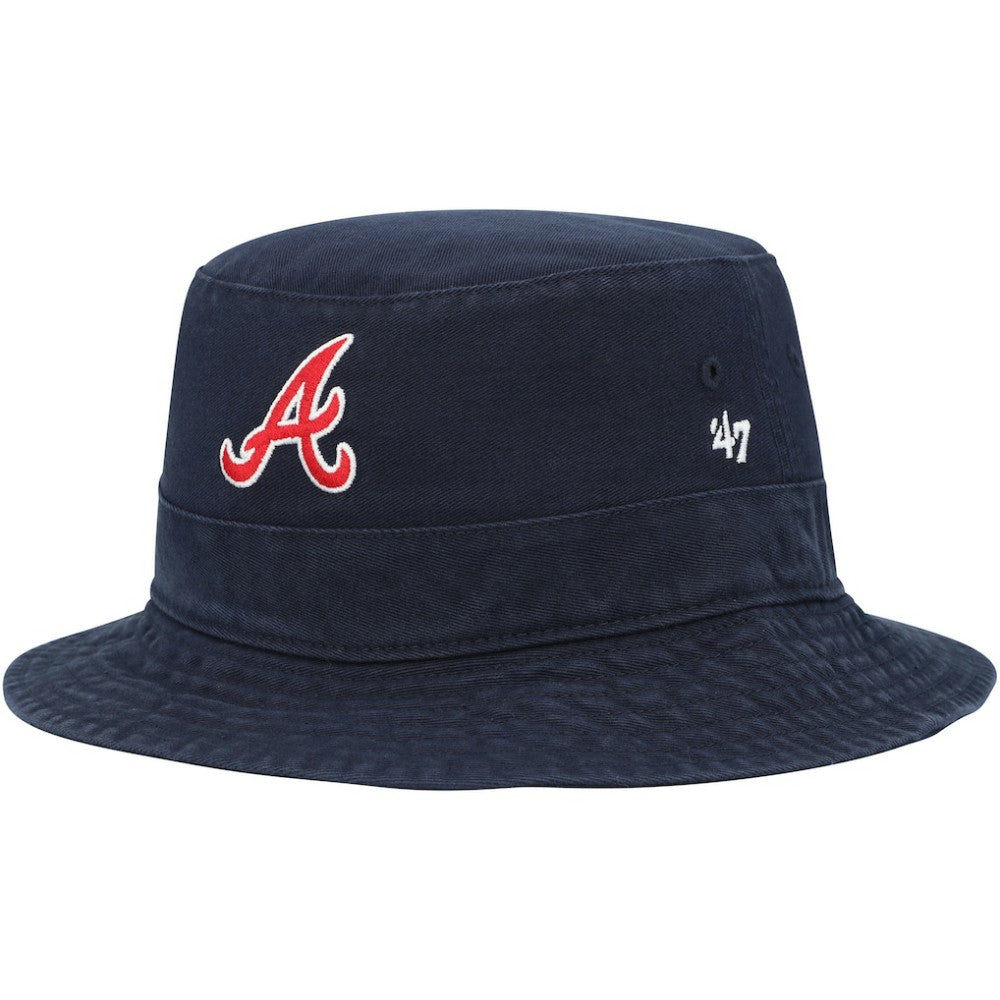 Atlanta Braves Primary Bucket Hat Navy | 47 brand