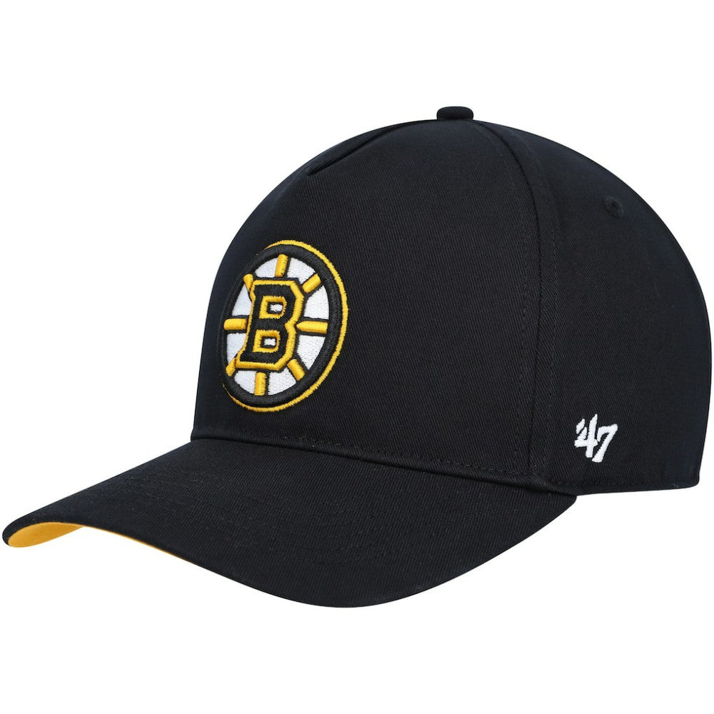Boston Bruins '47 Primary Hitch Snapback Hat Black