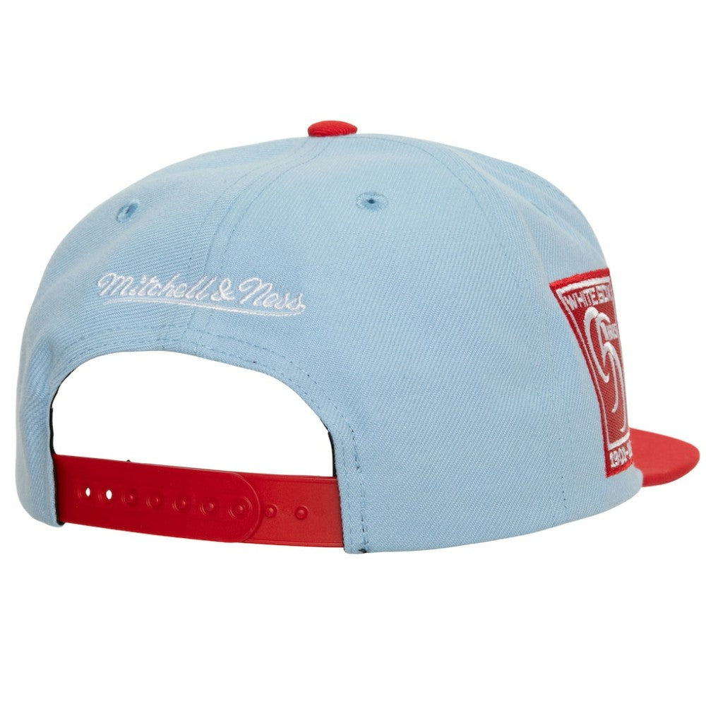 Chicago White Sox Hometown Snapback Hat Light Blue/Red | Mitchell & Ness