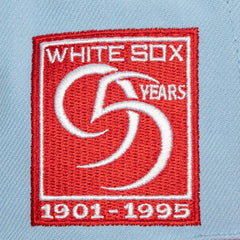 Chicago White Sox Hometown Snapback Hat Light Blue/Red | Mitchell & Ness