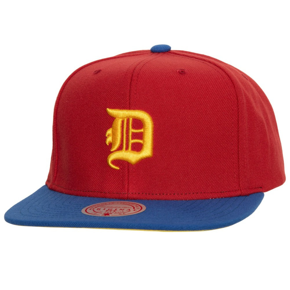 Detroit Tigers Hometown Snapback Hat Red/Royal | Mitchell & Ness