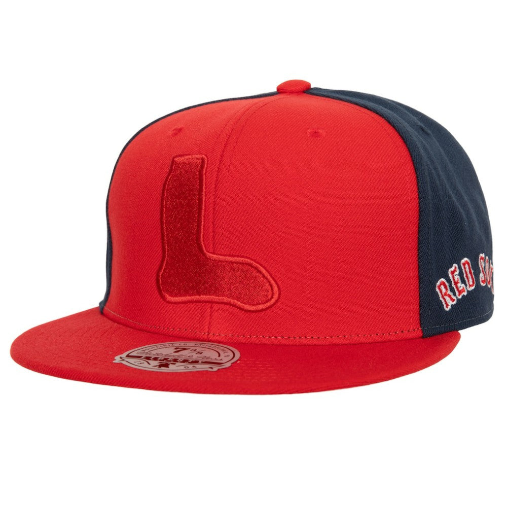 Boston Red Sox Bases Loaded Fitted Hat Red/ | Mitchell & Ness