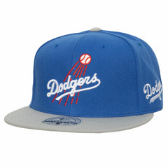 Los Angeles Dodgers Bases Loaded Fitted Hat Royal/Gray | Mitchell & Ness