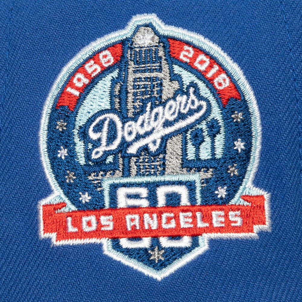 Los Angeles Dodgers Bases Loaded Fitted Hat Royal/Gray | Mitchell & Ness