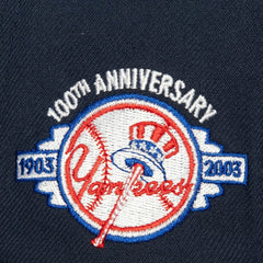 New York Yankees Bases Loaded Fitted Hat Navy/Gray | Mitchell & Ness