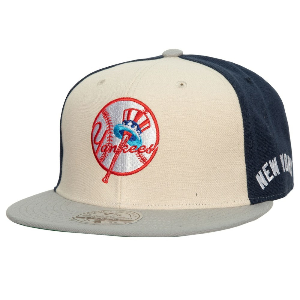 New York Yankees Yankee Stadium 50th Anniversary Homefield Fitted Hat Cream/Gray | Mitchell & Ness